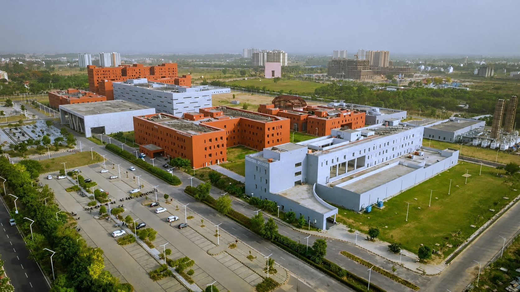 Aerial campus view